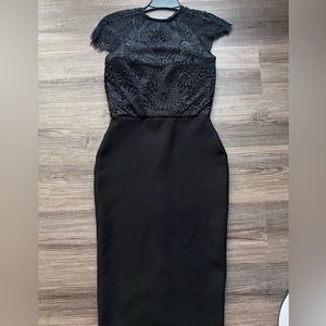 Black lace bandage dress